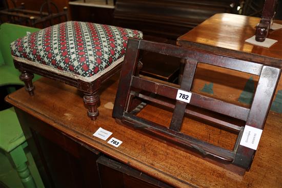 Victorian stool and a bookstand